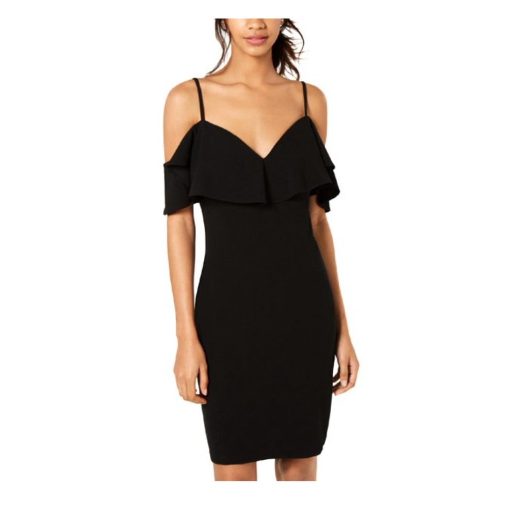 NWT Emerald Sundae Womens Ruffled Off-The-Shoulder Party Dress, Size Medium